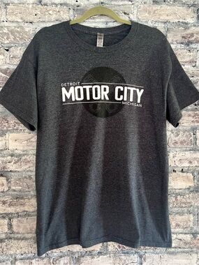 Detroit Motor City Graphic Tee - Charcoal NWOT smoke & pet free. Bundle & Save!